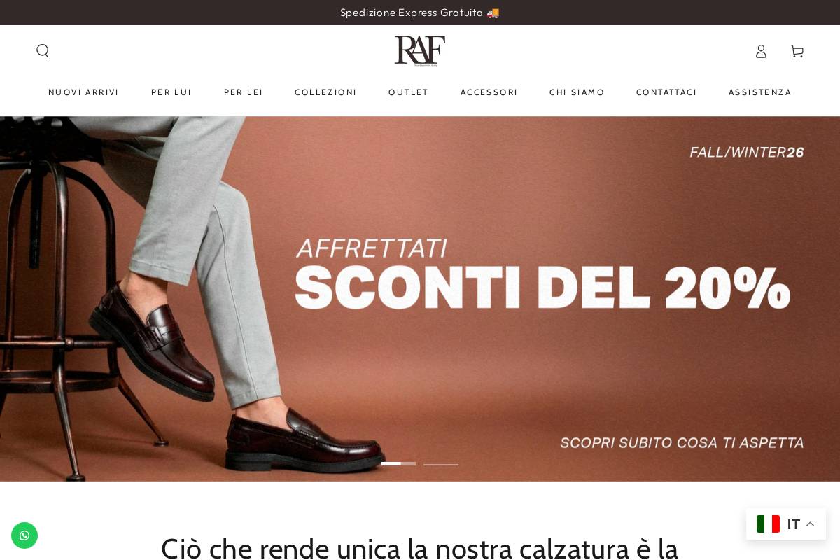 Rafbrand homepage screenshot