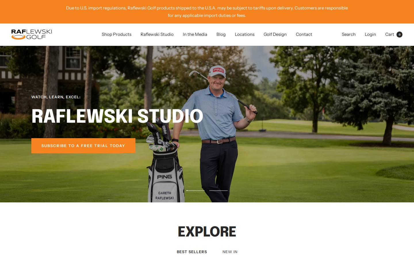 raflewskigolf.com homepage screenshot