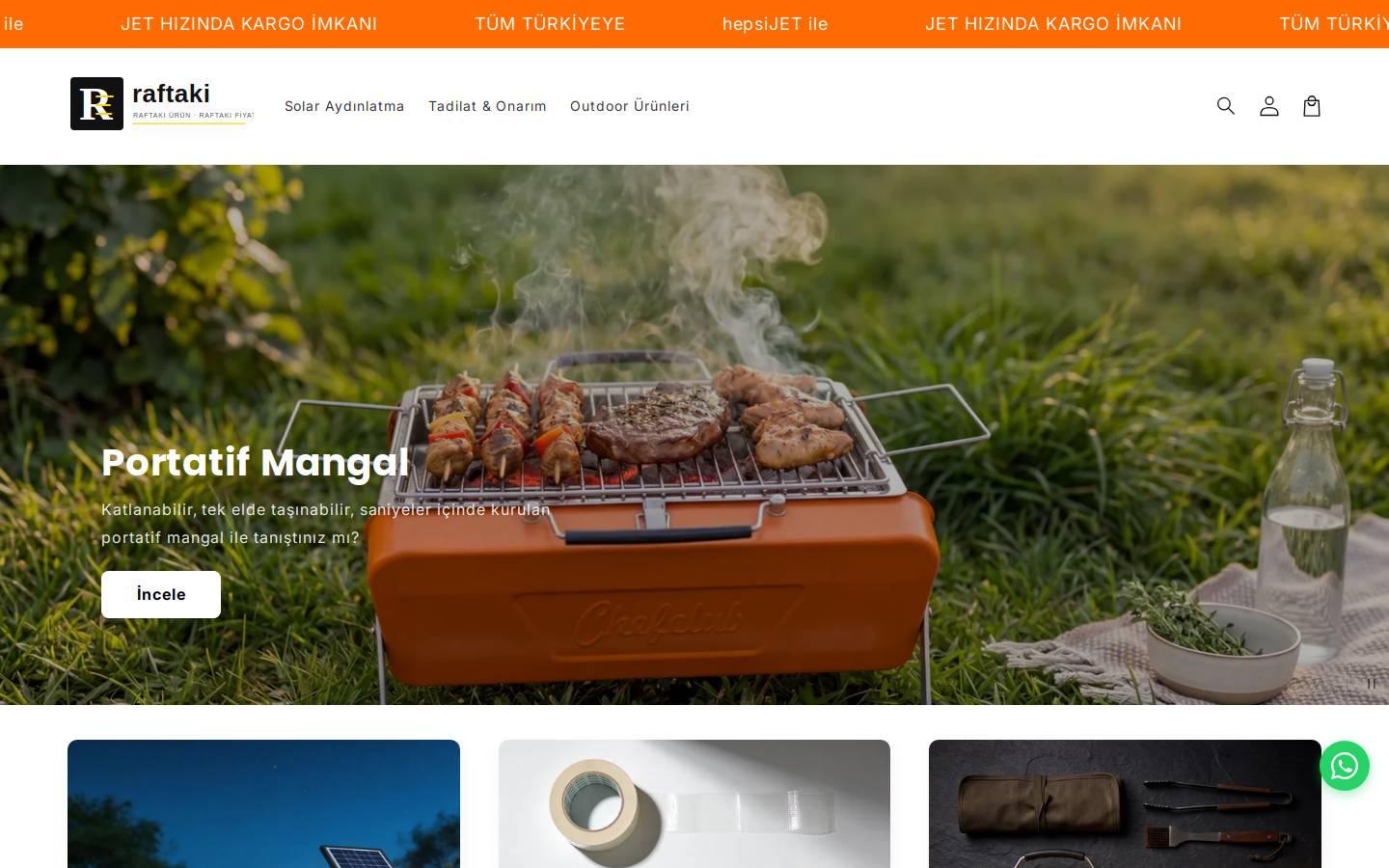 raftaki.com homepage screenshot