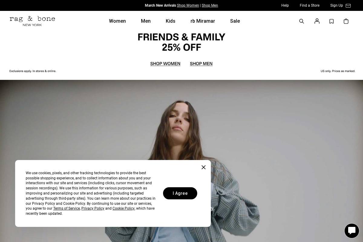 Rag Bone homepage screenshot
