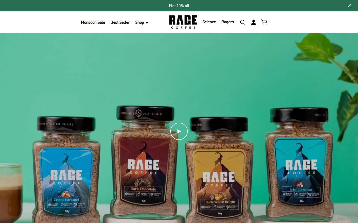ragecoffee.com homepage screenshot