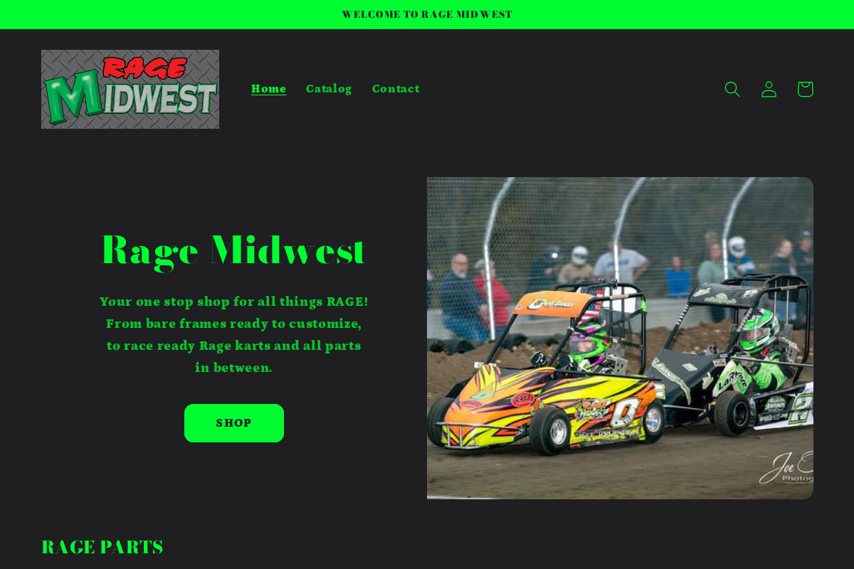 Rage Midwest homepage screenshot