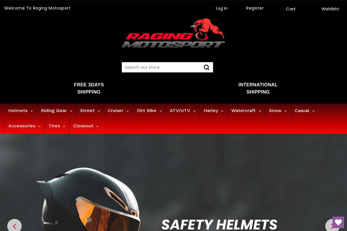 ragingmotosport.com homepage screenshot