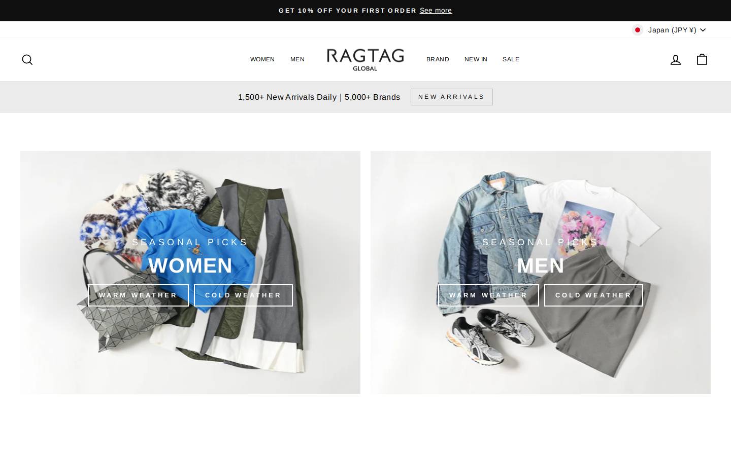 ragtag-global.com homepage screenshot