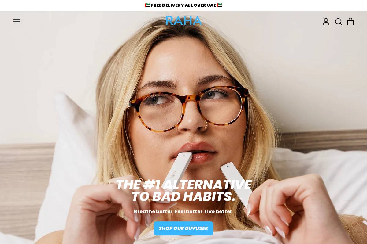 rahadiffuser.ae homepage screenshot