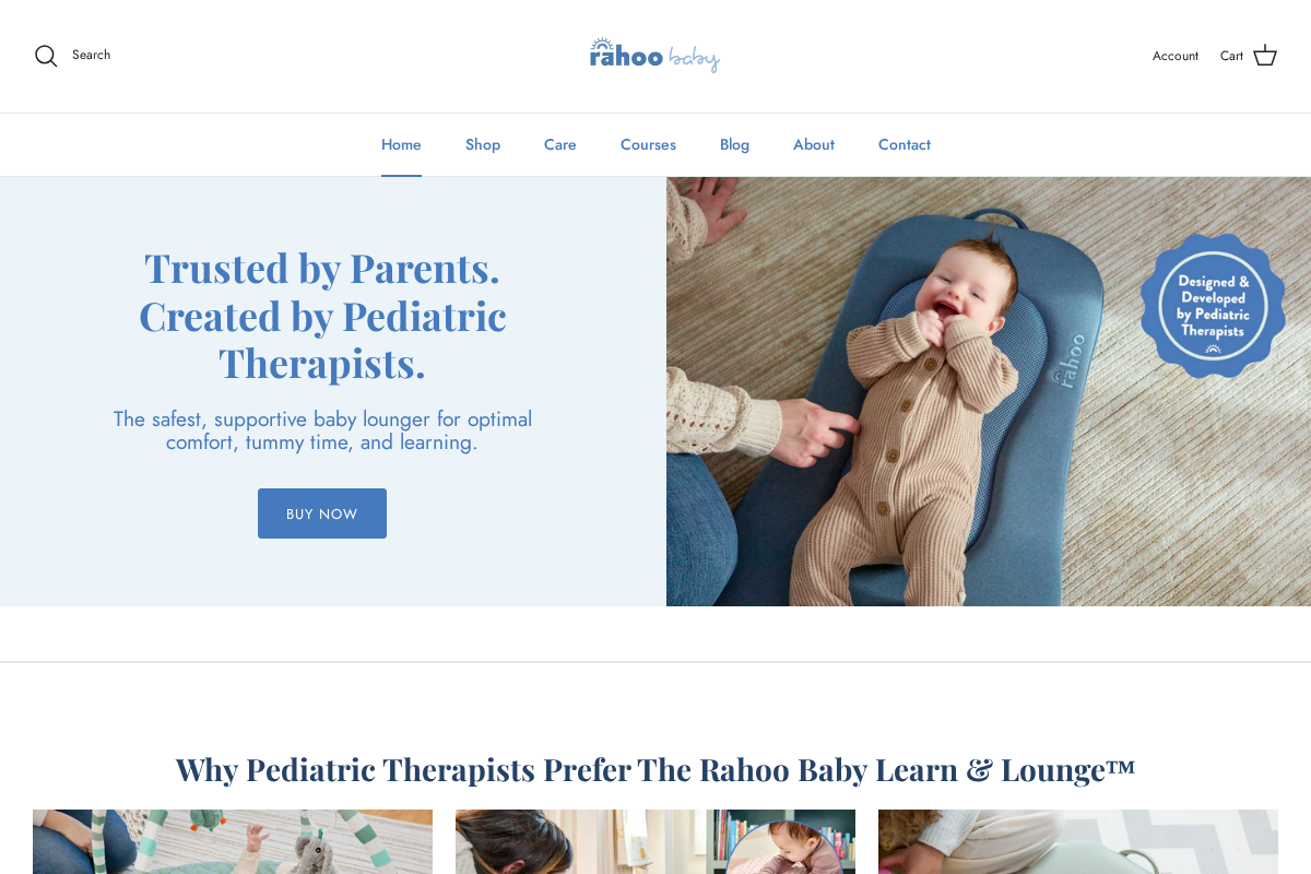 rahoobaby.com homepage screenshot