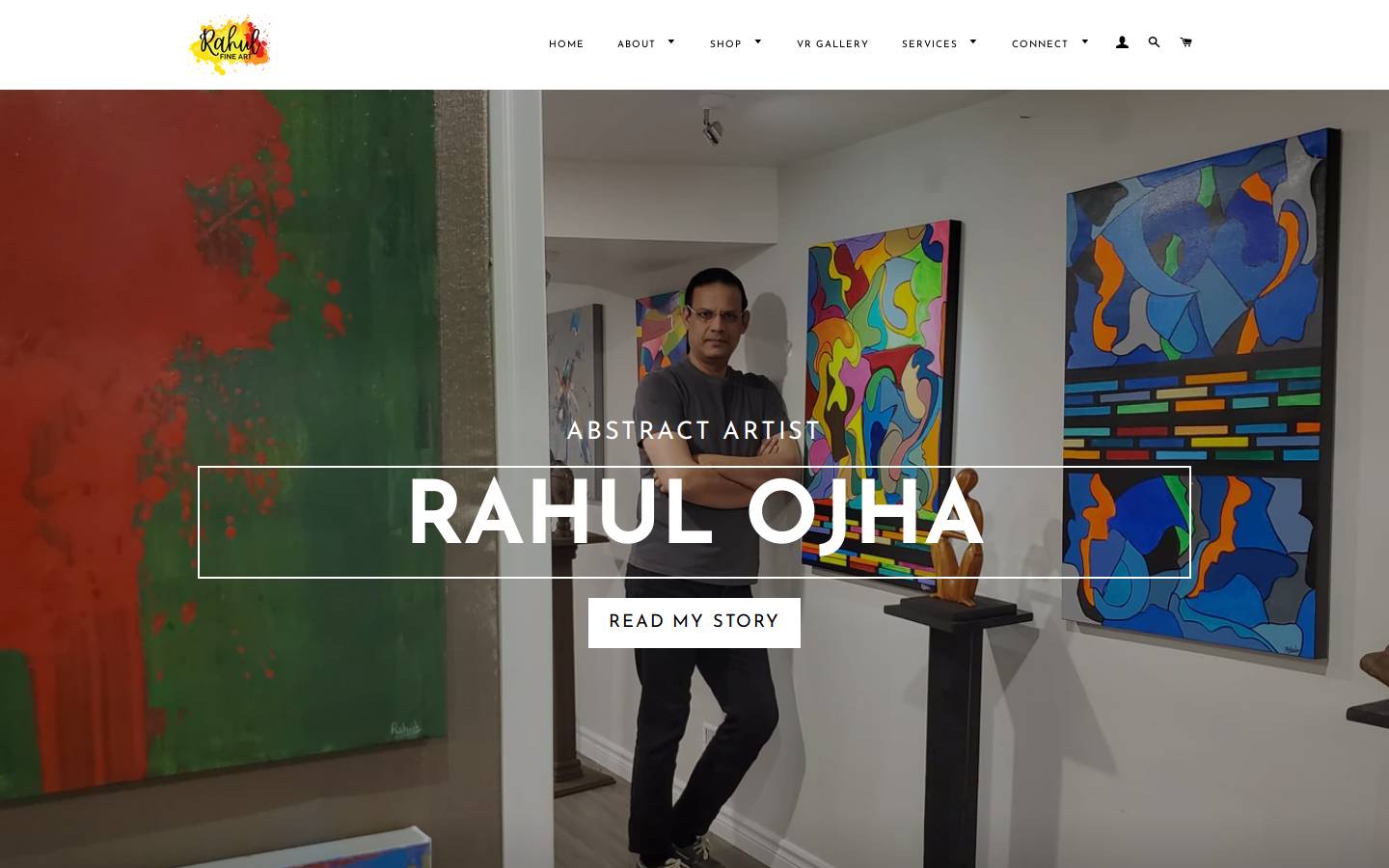 rahulfineart.com homepage screenshot