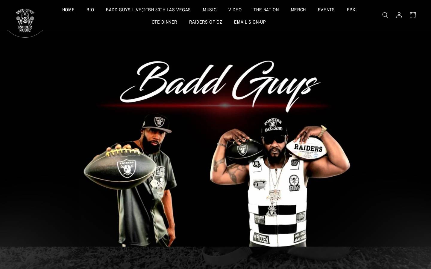 raidermusic.com homepage screenshot