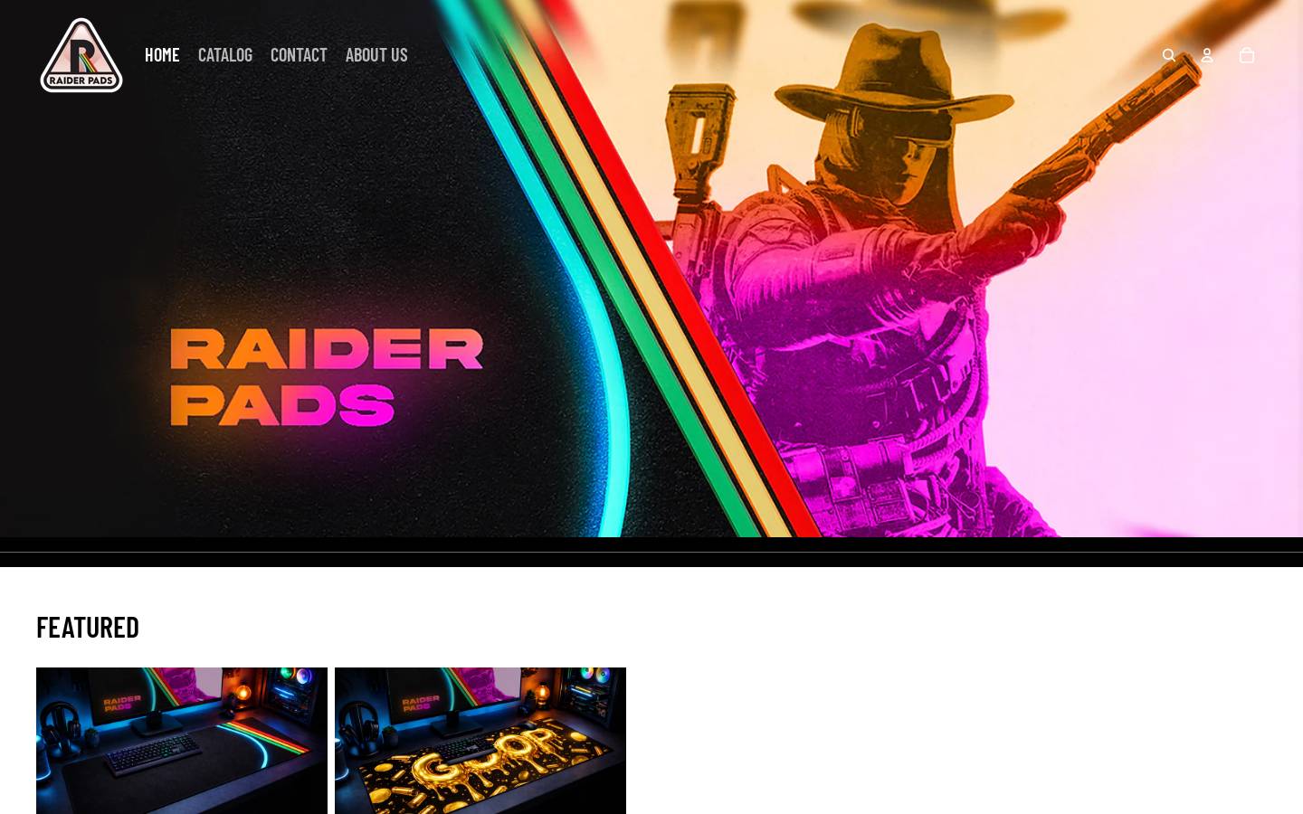 raiderpads.com homepage screenshot