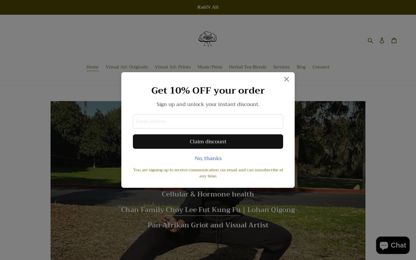 raiinali.com homepage screenshot