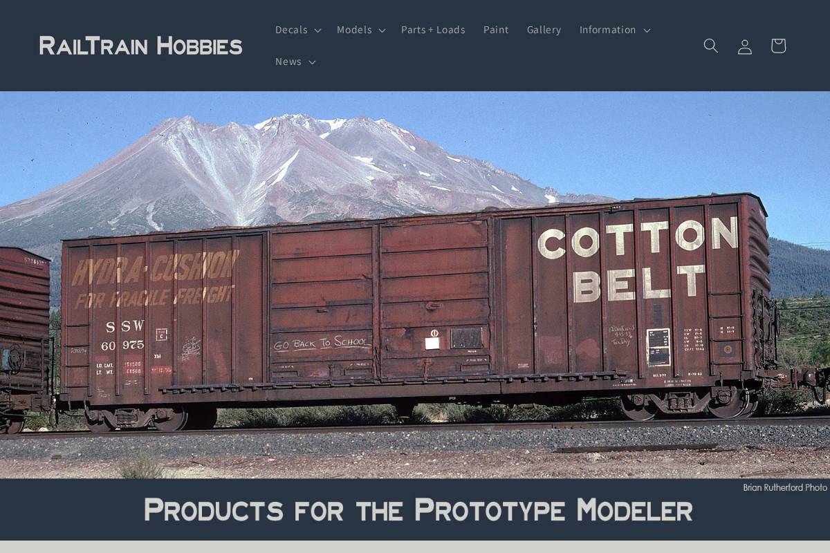 railtrainhobbies.com homepage screenshot