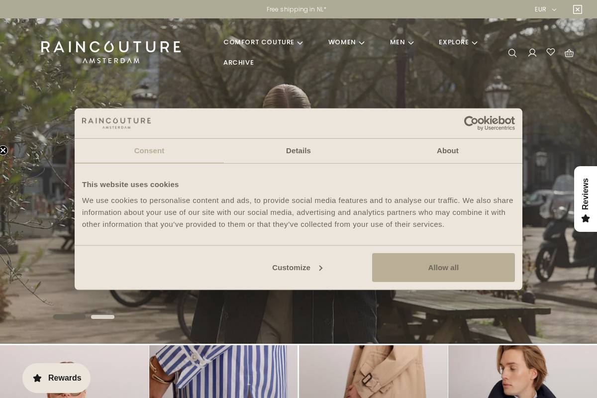 rain-couture.nl homepage screenshot