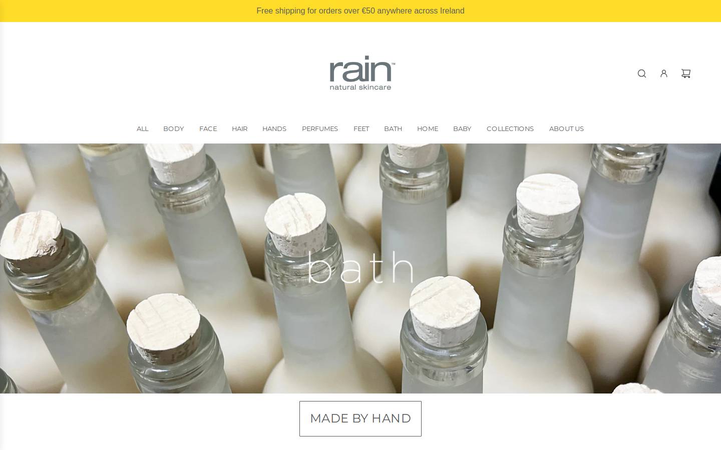 rainafrica.ie homepage screenshot