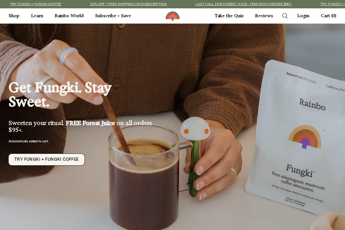 Rainbo homepage screenshot