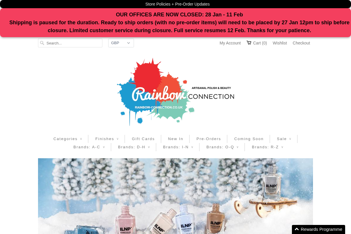 Rainbow Connection homepage screenshot