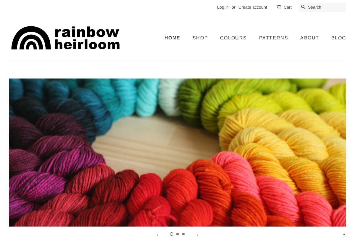 rainbowheirloom.com homepage screenshot