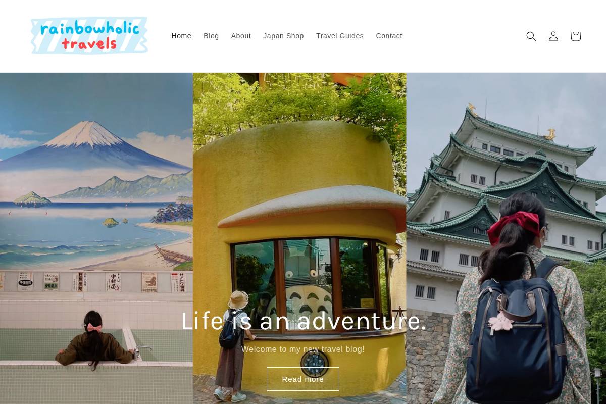 rainbowholictravels.com homepage screenshot