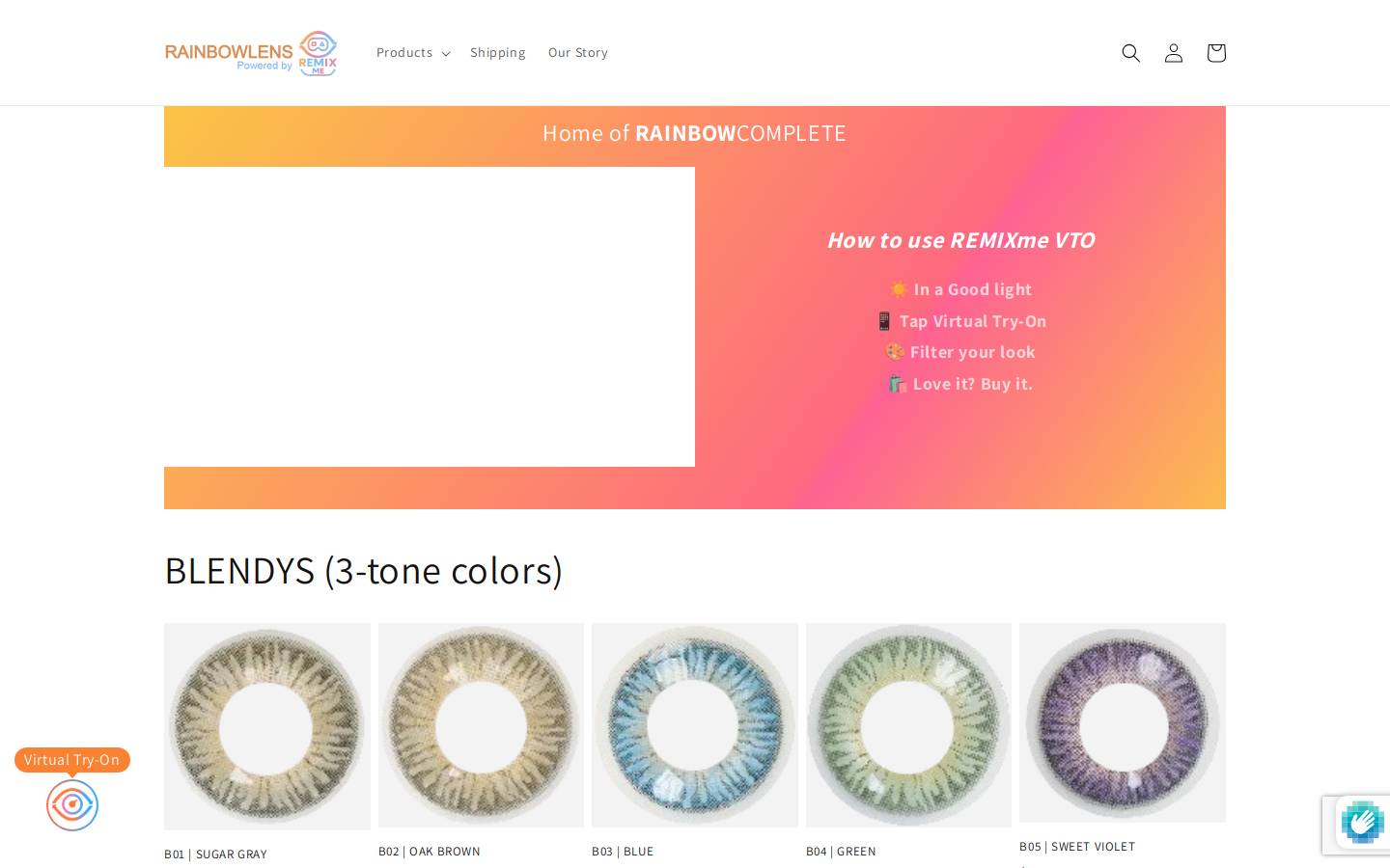 rainbowlens.com homepage screenshot