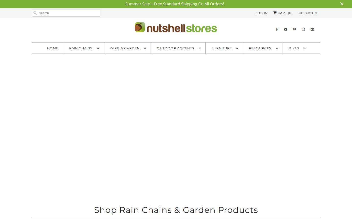 Rainchainsinanutshell homepage screenshot