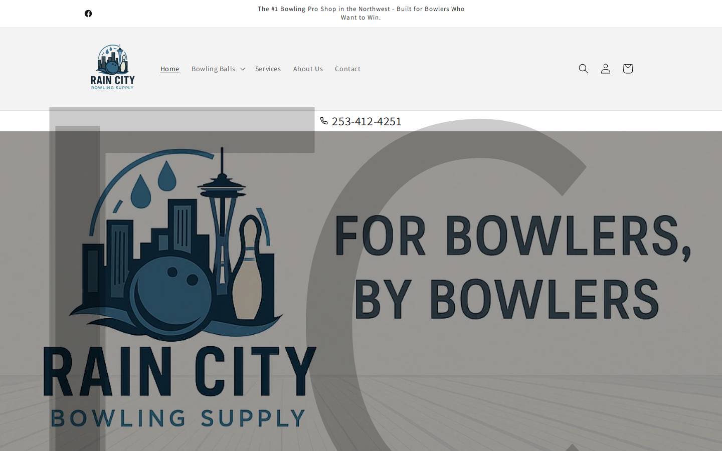 raincitybowlingsupply.com homepage screenshot