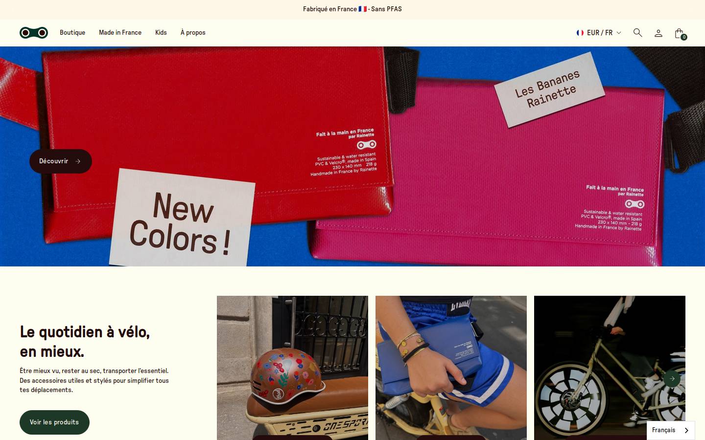 rainette homepage screenshot