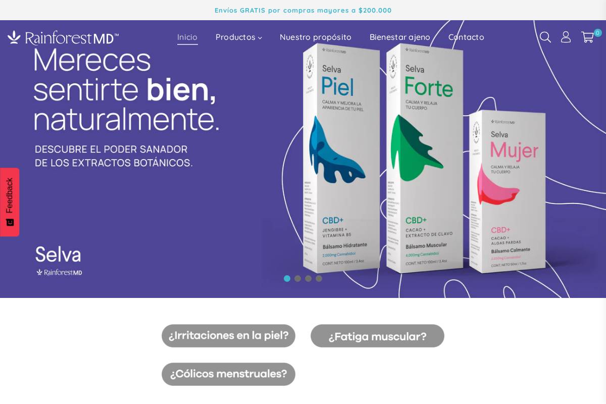 rainforestmd.co homepage screenshot