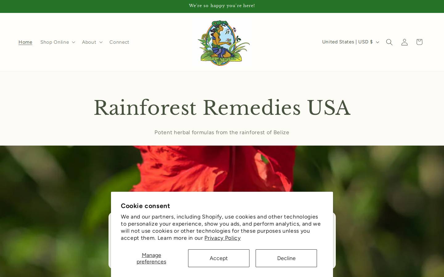rainforestremediesusa.com homepage screenshot