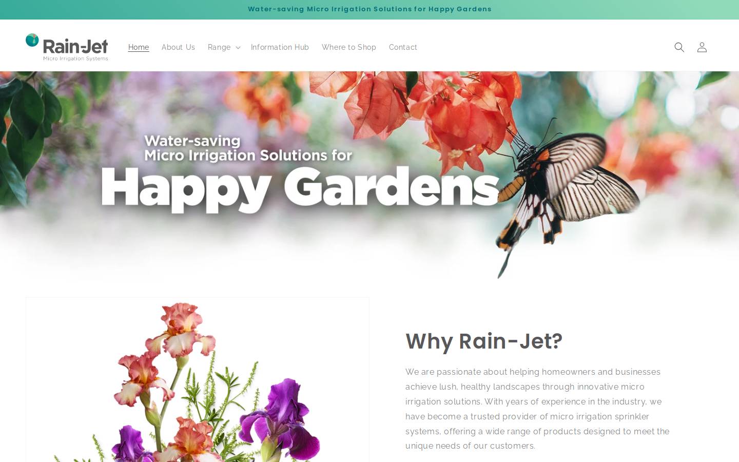 rainjet.co.za homepage screenshot