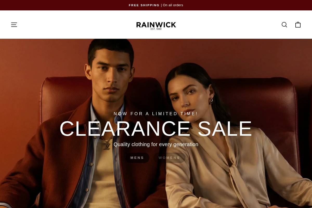 Rainwick homepage screenshot