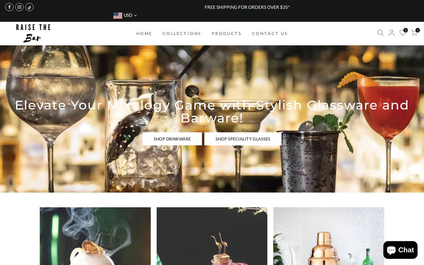 raisethebarlux.com homepage screenshot