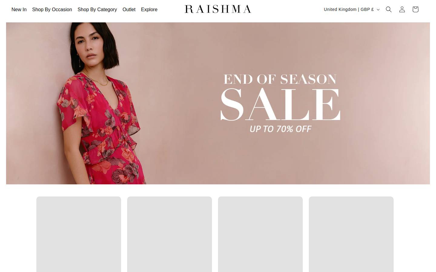 Raishma homepage screenshot