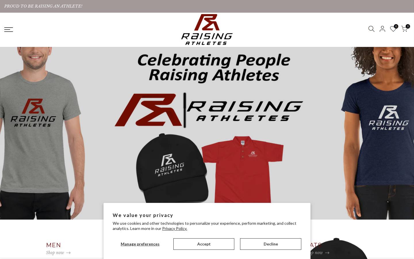 raisingathletes.net homepage screenshot