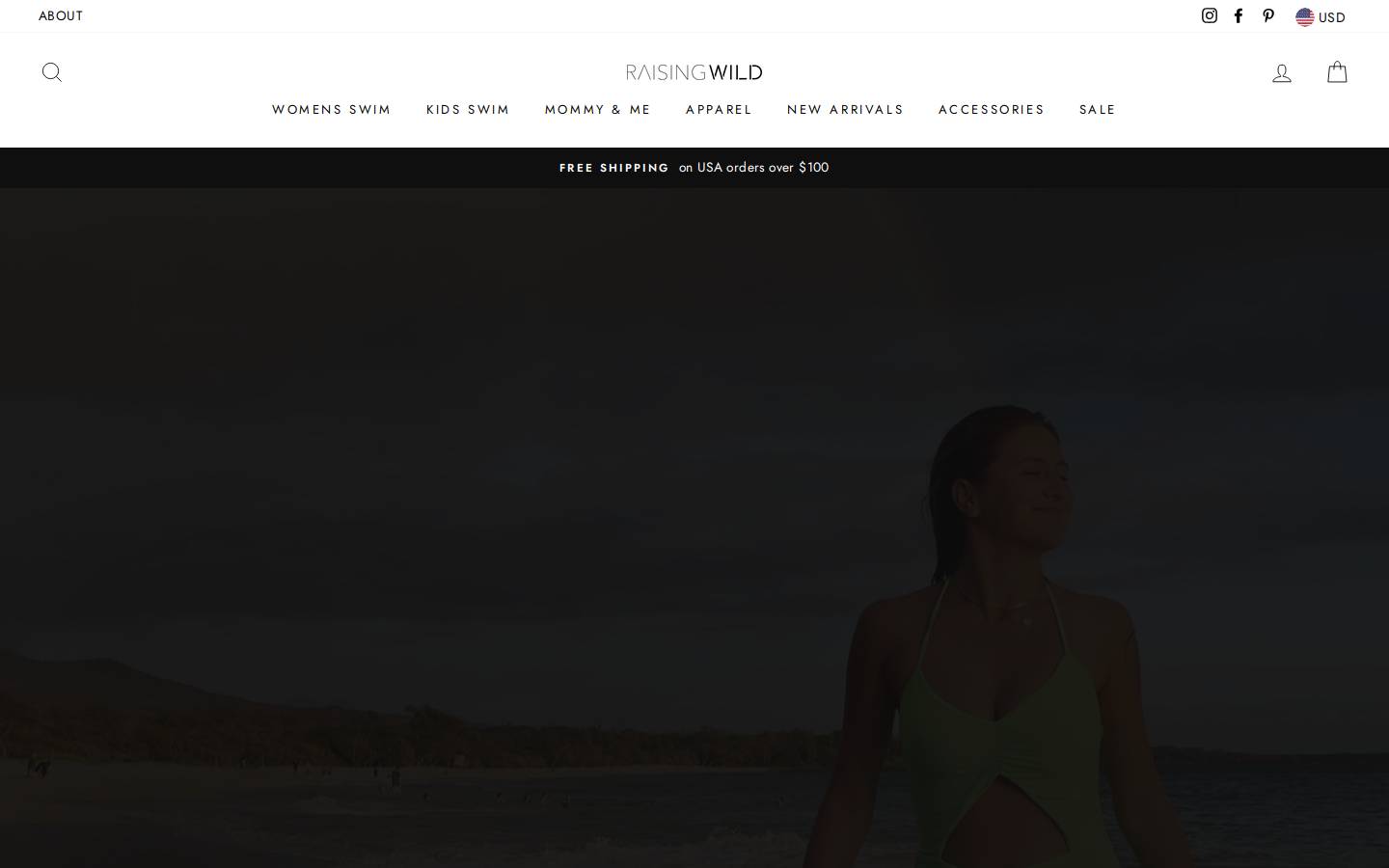 raisingwild.com homepage screenshot