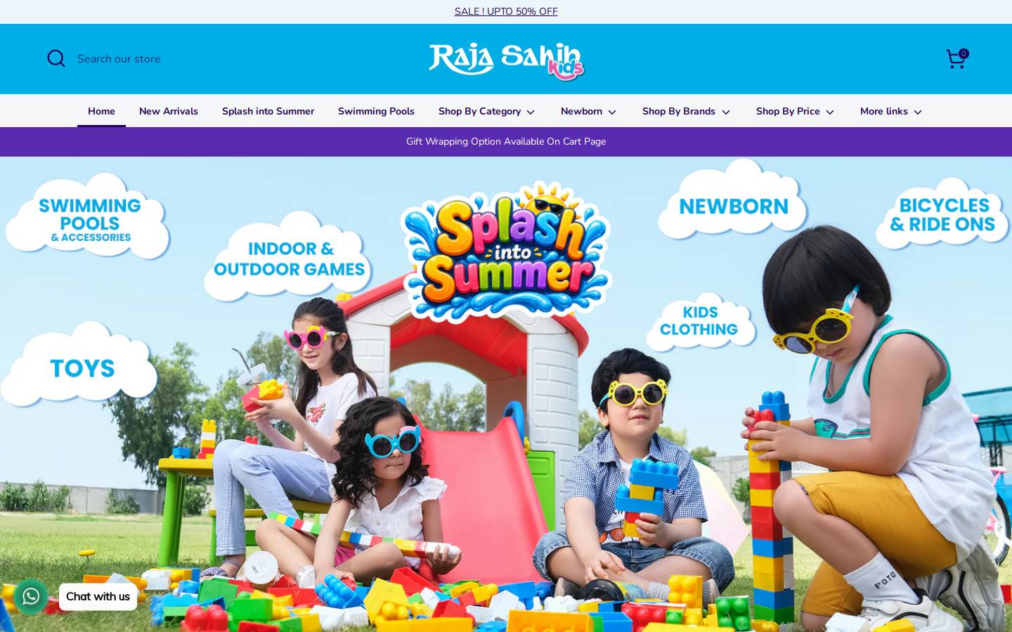 Rajasahibkids homepage screenshot