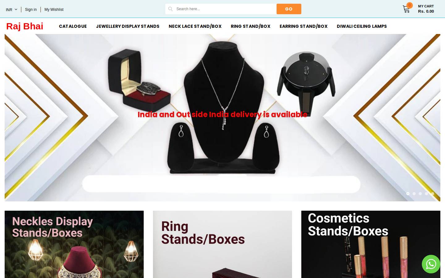 rajbhai.in homepage screenshot