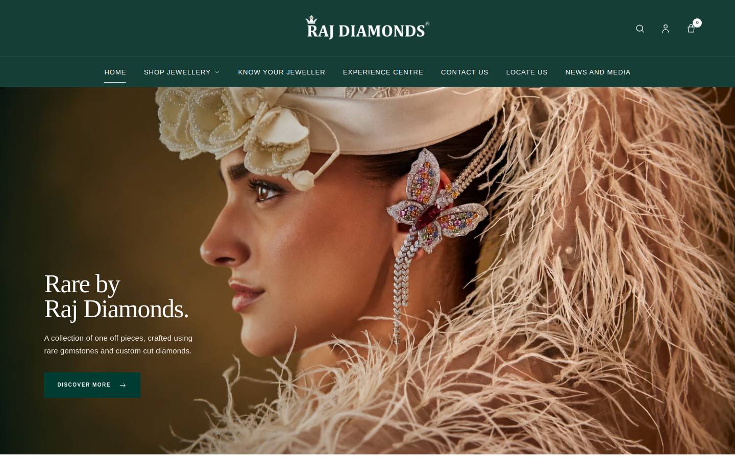 rajdiamonds.com homepage screenshot