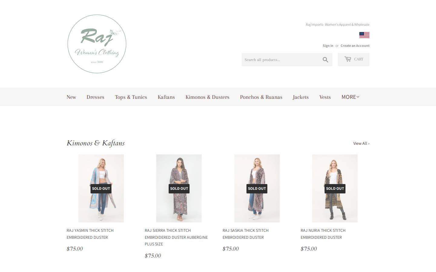 rajimports.net homepage screenshot