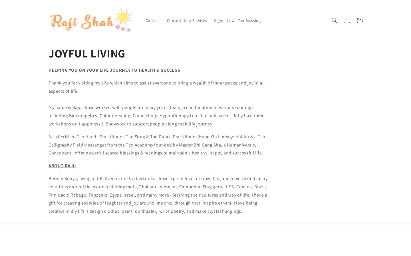 rajishah.com homepage screenshot