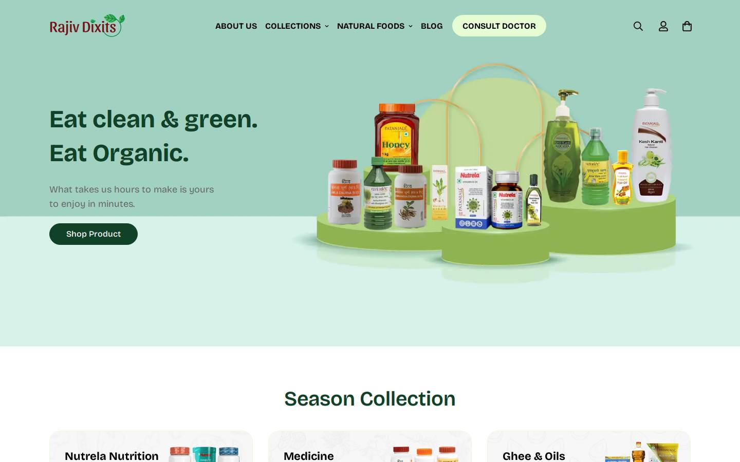 rajivdixits.com homepage screenshot