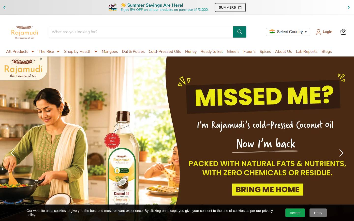 rajmudi.com homepage screenshot