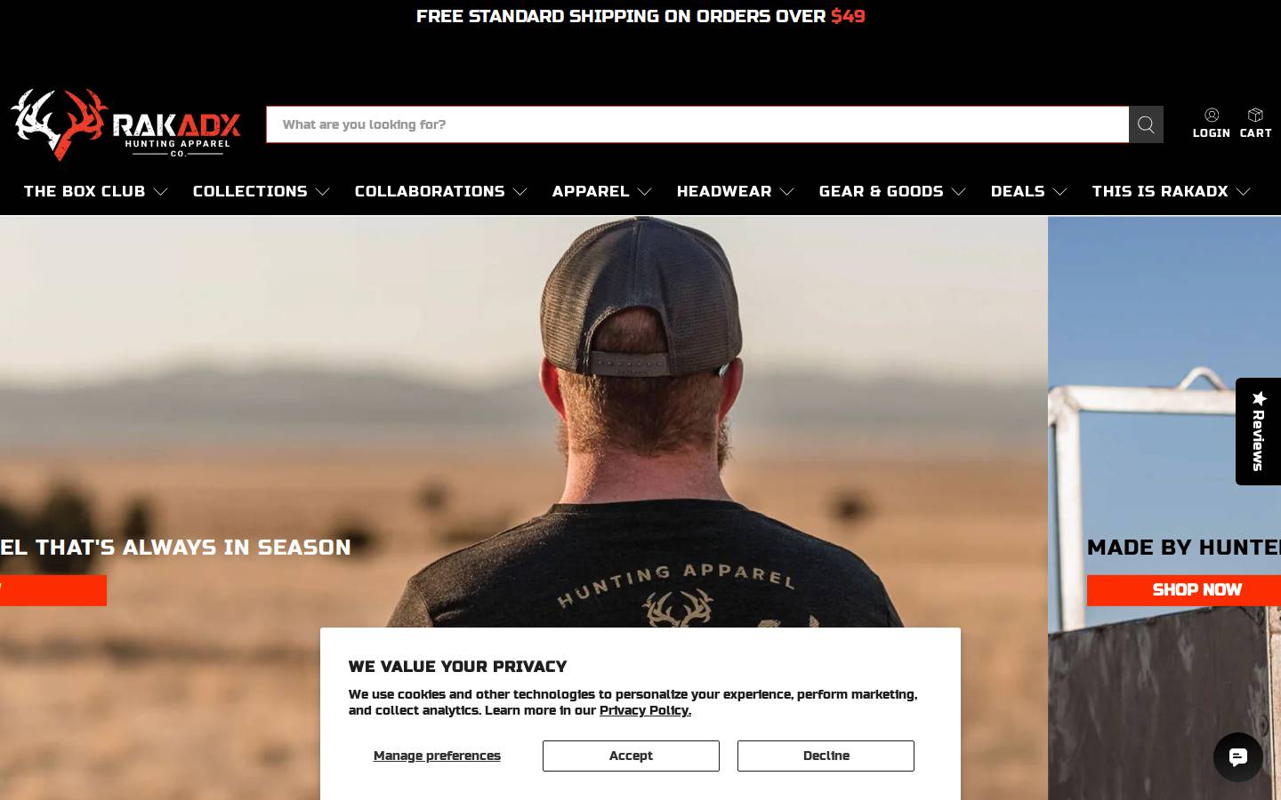 rakadx.com homepage screenshot