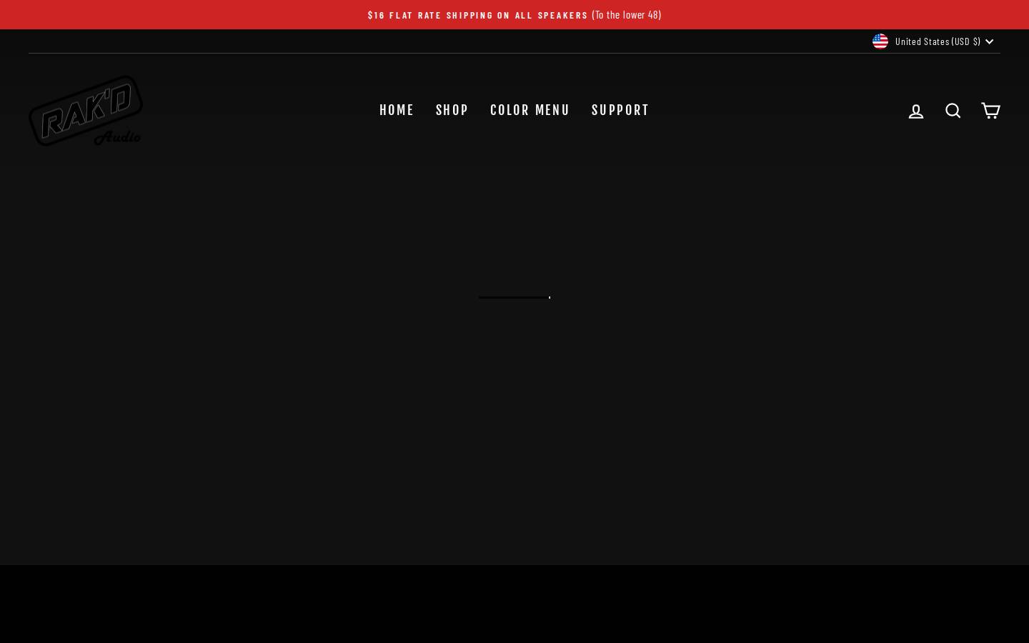rakdaudio.com homepage screenshot