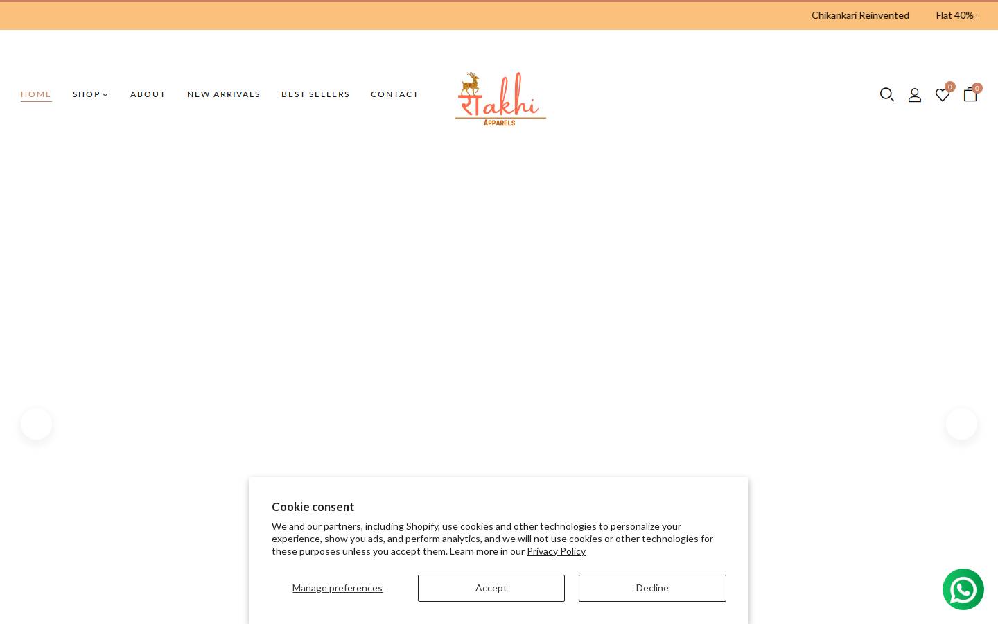 rakhiapparels.com homepage screenshot