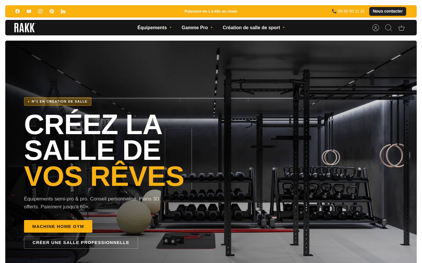 RAKK homepage screenshot