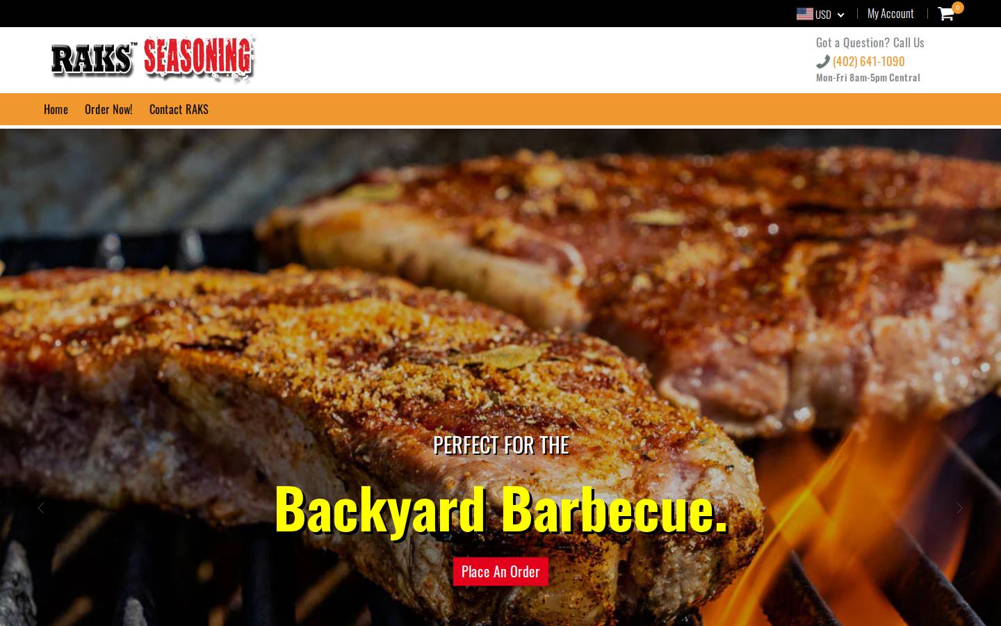 raksseasoning.com homepage screenshot