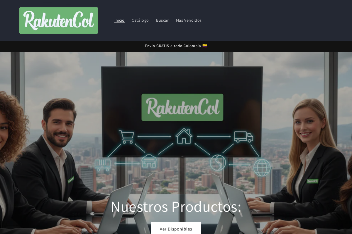 Rakutencol homepage screenshot