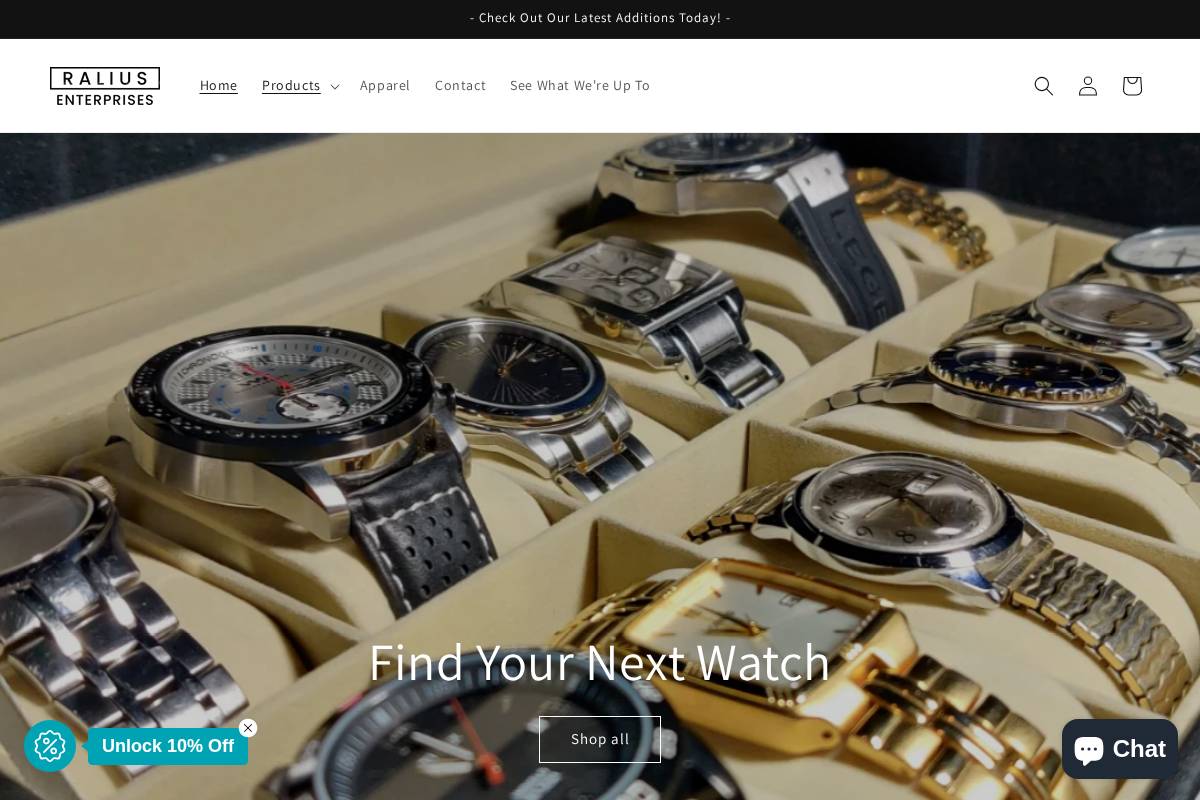 raliusenterprises.com homepage screenshot
