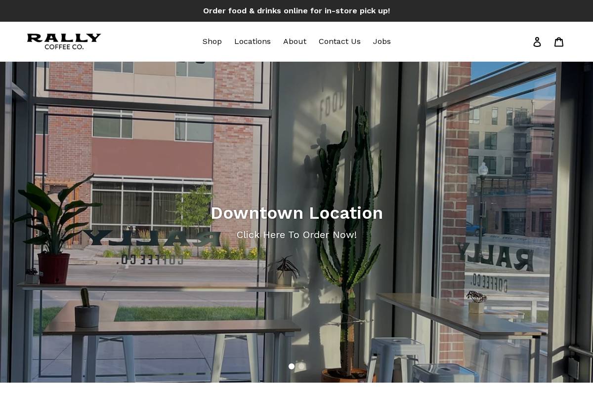 rallycoffee.co homepage screenshot