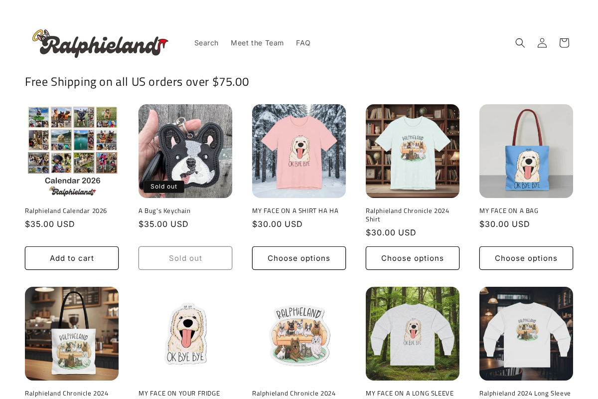 Ralphieland homepage screenshot
