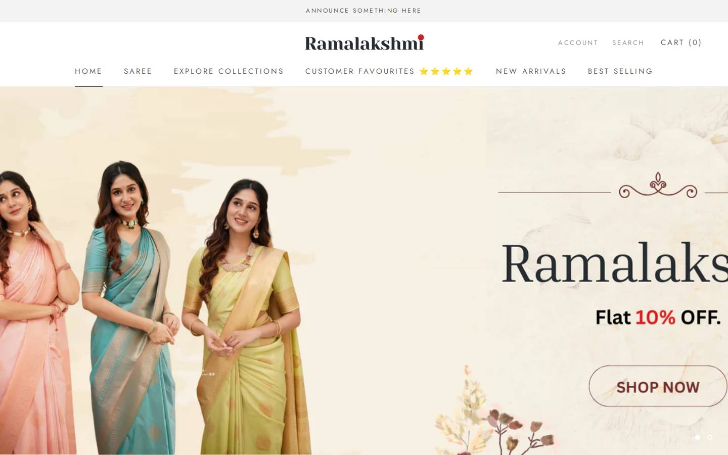 ramalakshmi.in homepage screenshot